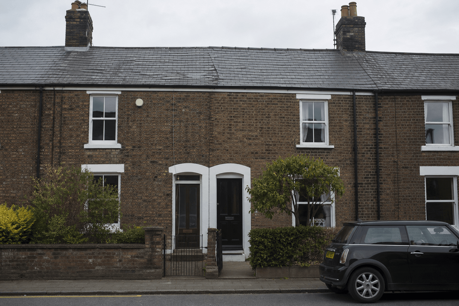 Welsh slate pitched roof on a UK Victorian terrace