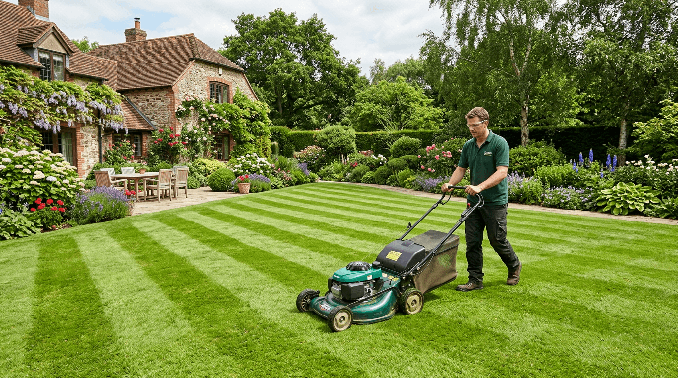 Professional lawn mowing services