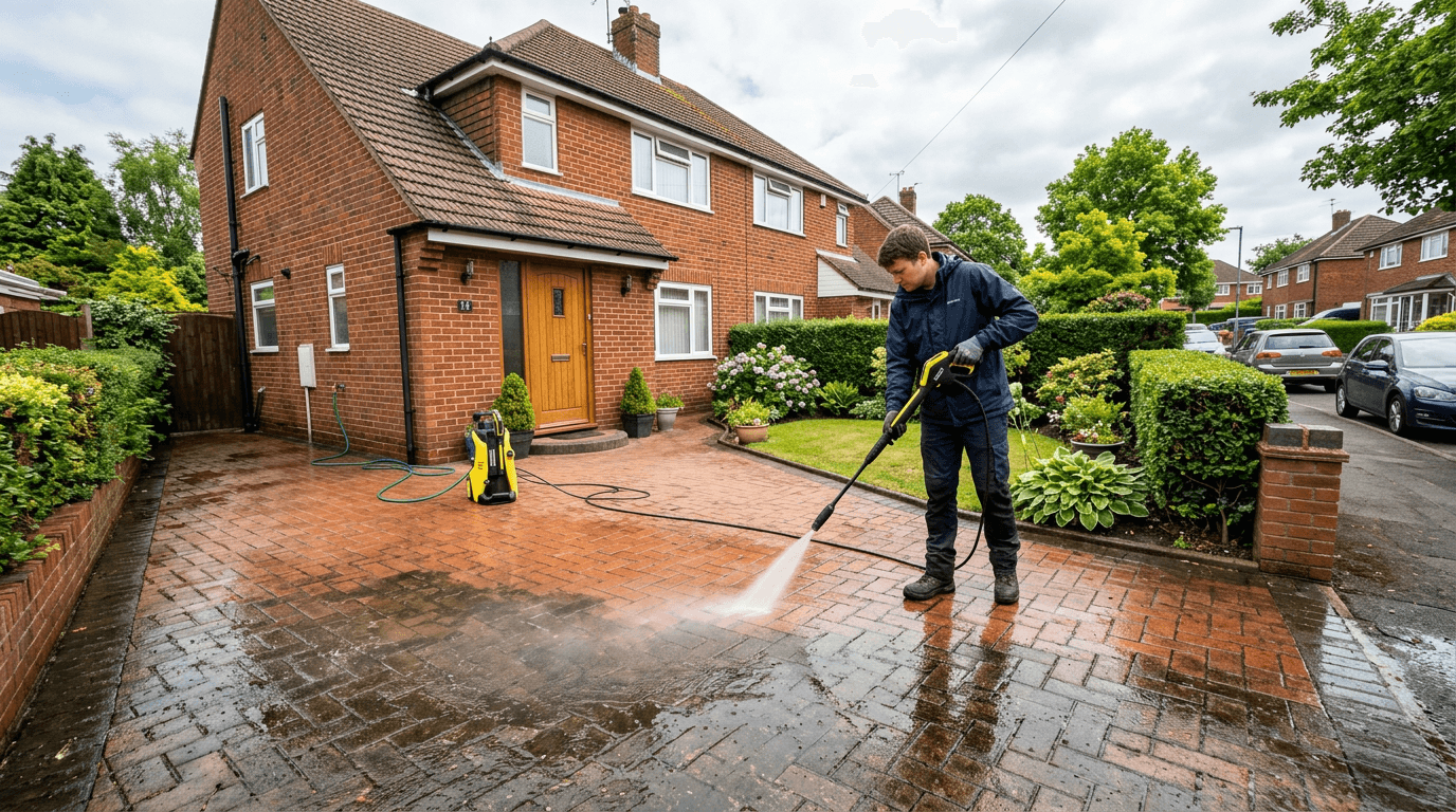 Pressure washing for driveways and patios