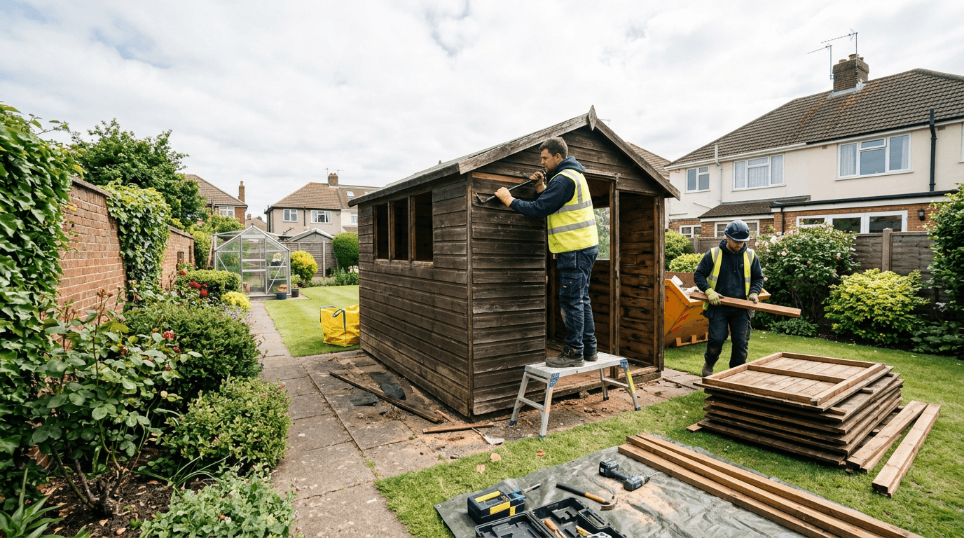 Shed dismantling and removal