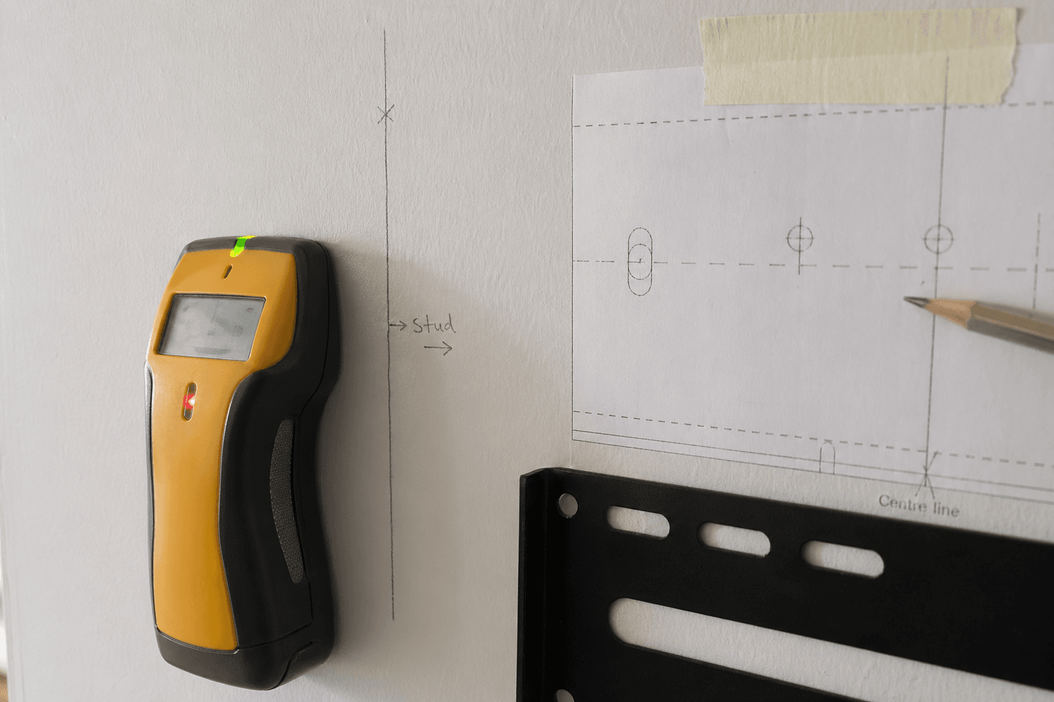 Wall preparation for TV bracket installation [dedupe:taskino:blog:tv-wall-mount-vs-stand-uk-guide:inline-3]